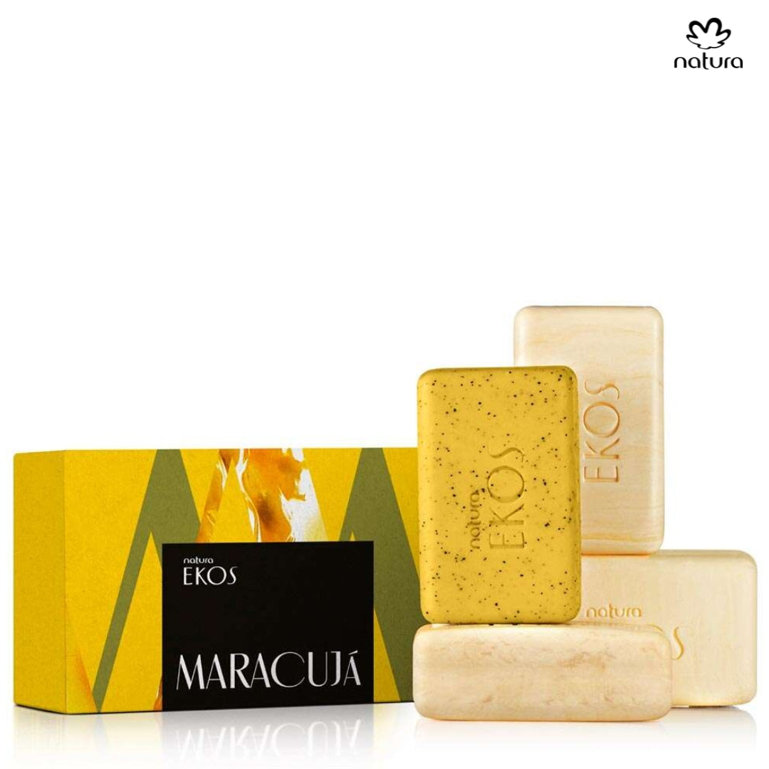 Jabón en Barra Puro Vegetal Cremoso y Exfoliante Ekos Maracuyá