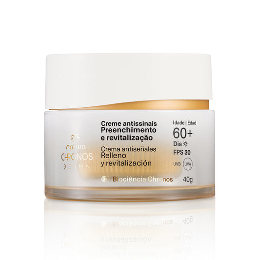 Crema antiseñales relleno y revitalización 60+ día Chronos Derma