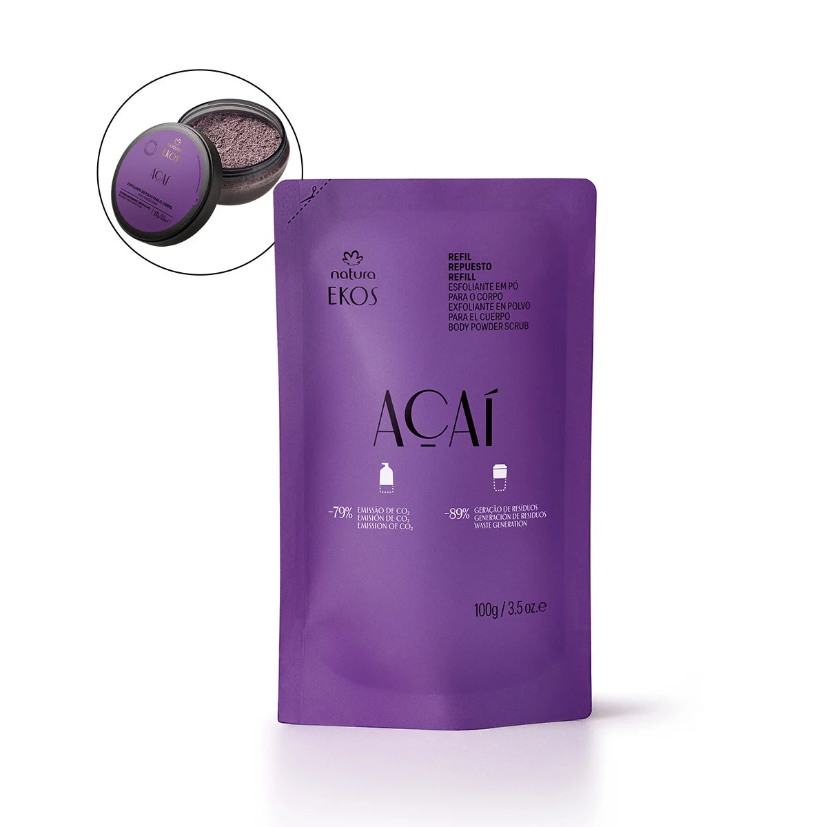 Exfoliante En Polvo Corporal Açaí Repuesto