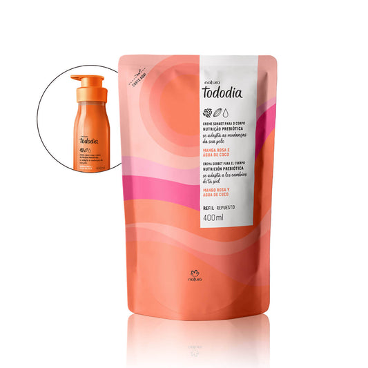 Tododia Repuesto crema nutritiva corporal mango rosa y agua de coco