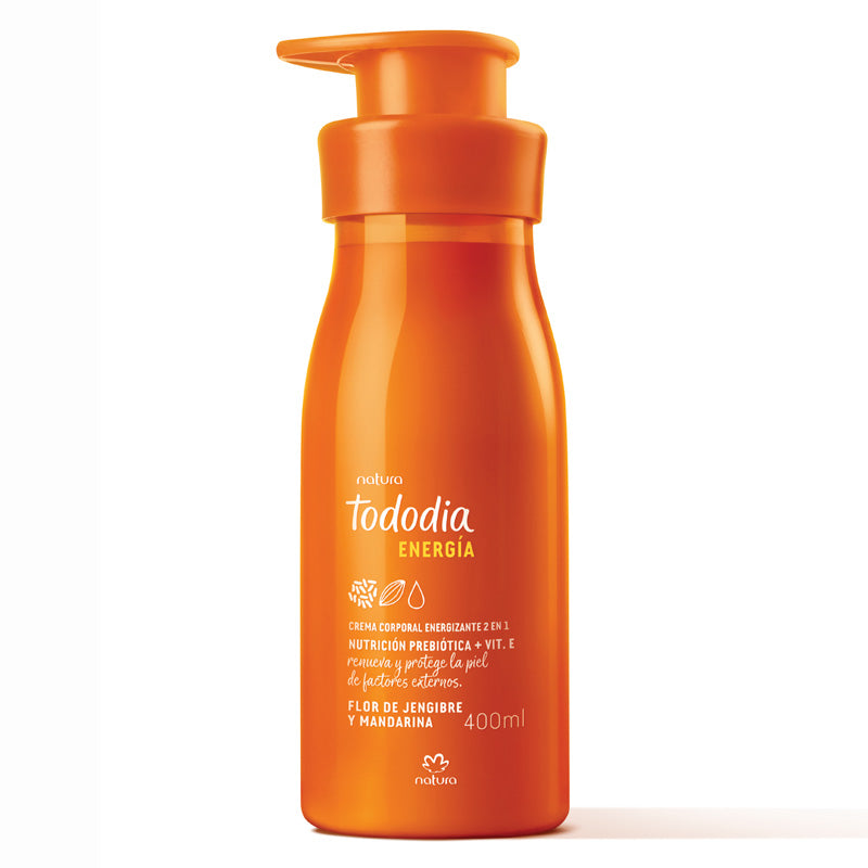 Natura Crema corporal energizante 2 en 1 flor de jengibre y mandarina