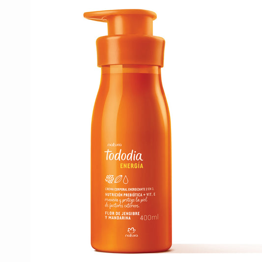 Natura Crema corporal energizante 2 en 1 flor de jengibre y mandarina