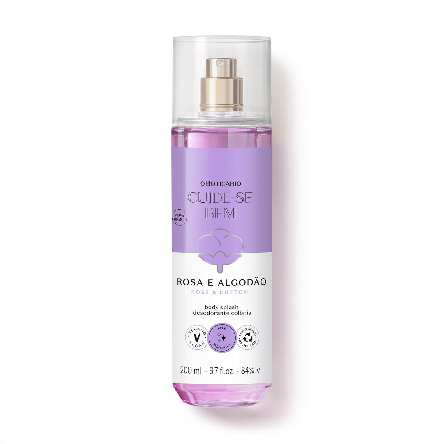 Oboticario Body splash rosa & algodon