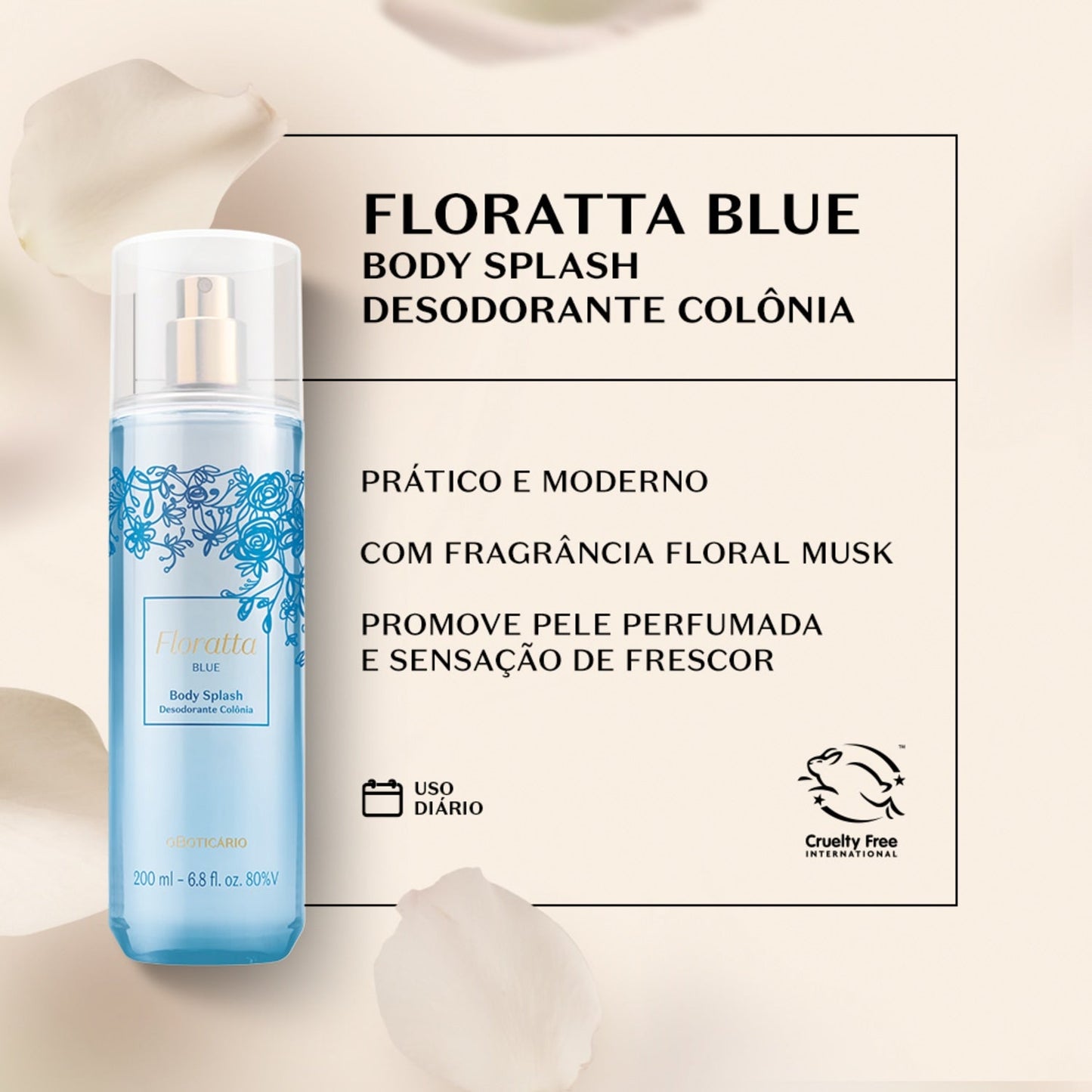 Oboticario Perfume Splash Corporal Floratta Blue
