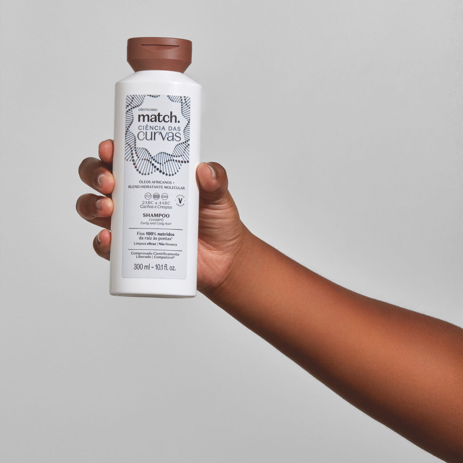 Oboticario Shampoo hidratante ciencia curvas Match | Cabello Rizado