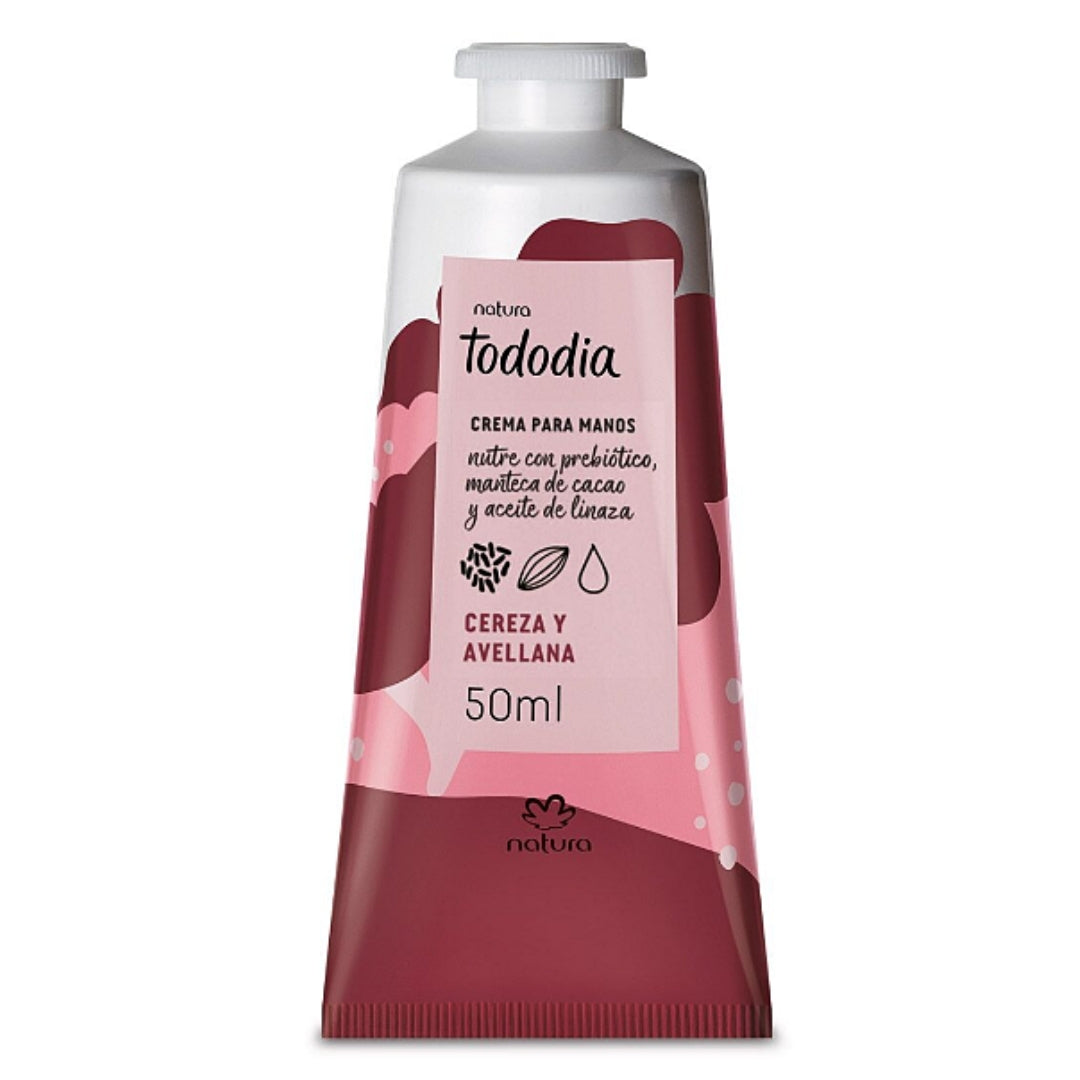 Tododia Crema nutritiva para las manos cereza y avellana
