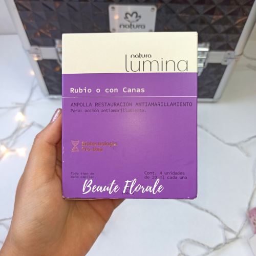 Lumina Ampollas de restauración cabello rubio o con canas - Beaute Florale