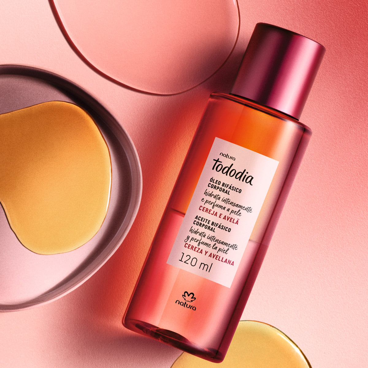 Natura Aceite Corporal Tododia Óleo bifásico corporal cereza y avellana