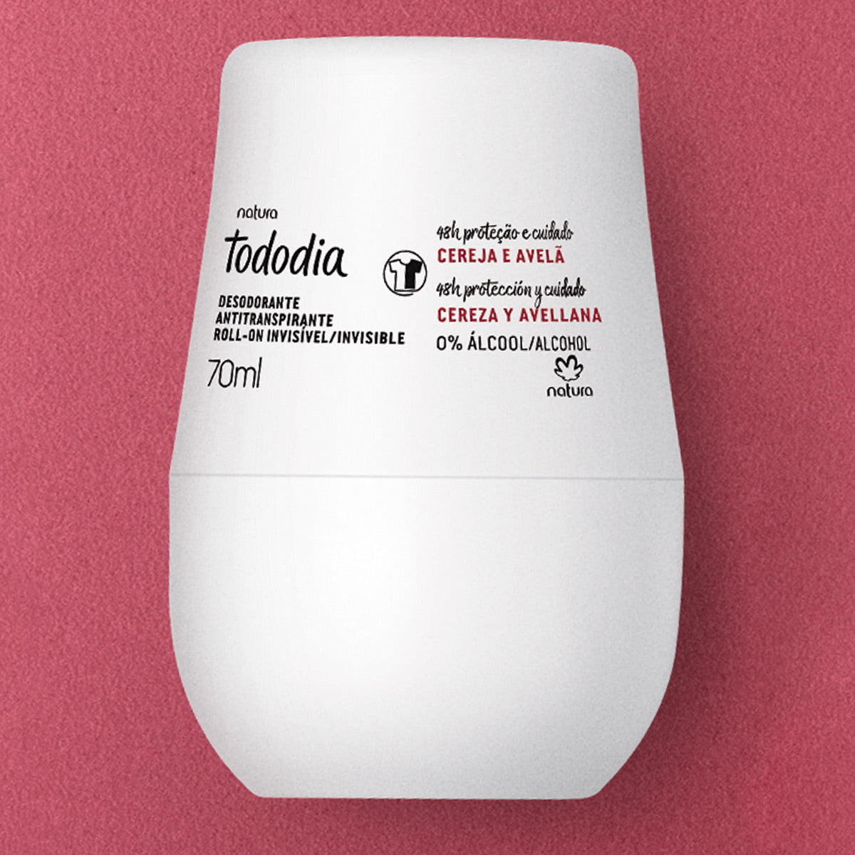 Natura Desodorante Tododia Desodorante Antitranspirante roll-on Cereza y Avellana