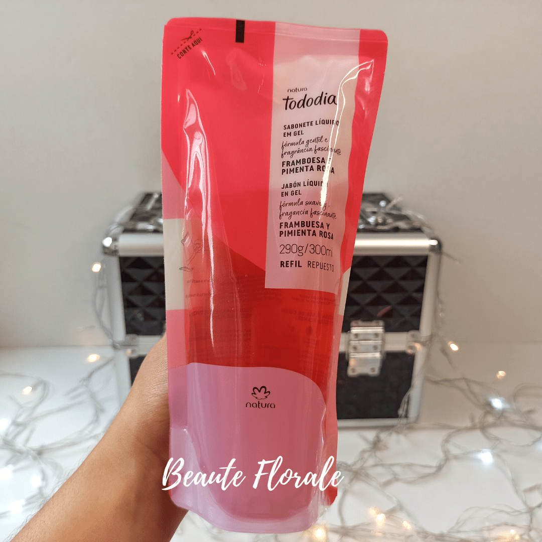 Natura Repuesto Jabón líquido corporal Frambuesa y Pimienta Rosa