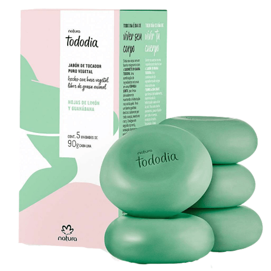 Natura Tododia Jabón en barra puro vegetal hojas de limón y guanabana