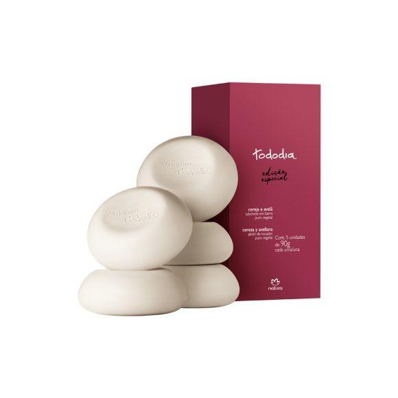 Natura Tododia Jabón puro vegetal cereza y avellana