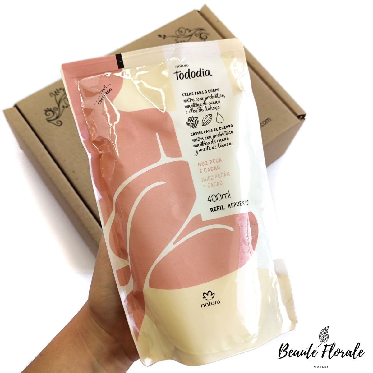 Natura Tododia Repuesto crema para el cuerpo nuez pecán y cacao