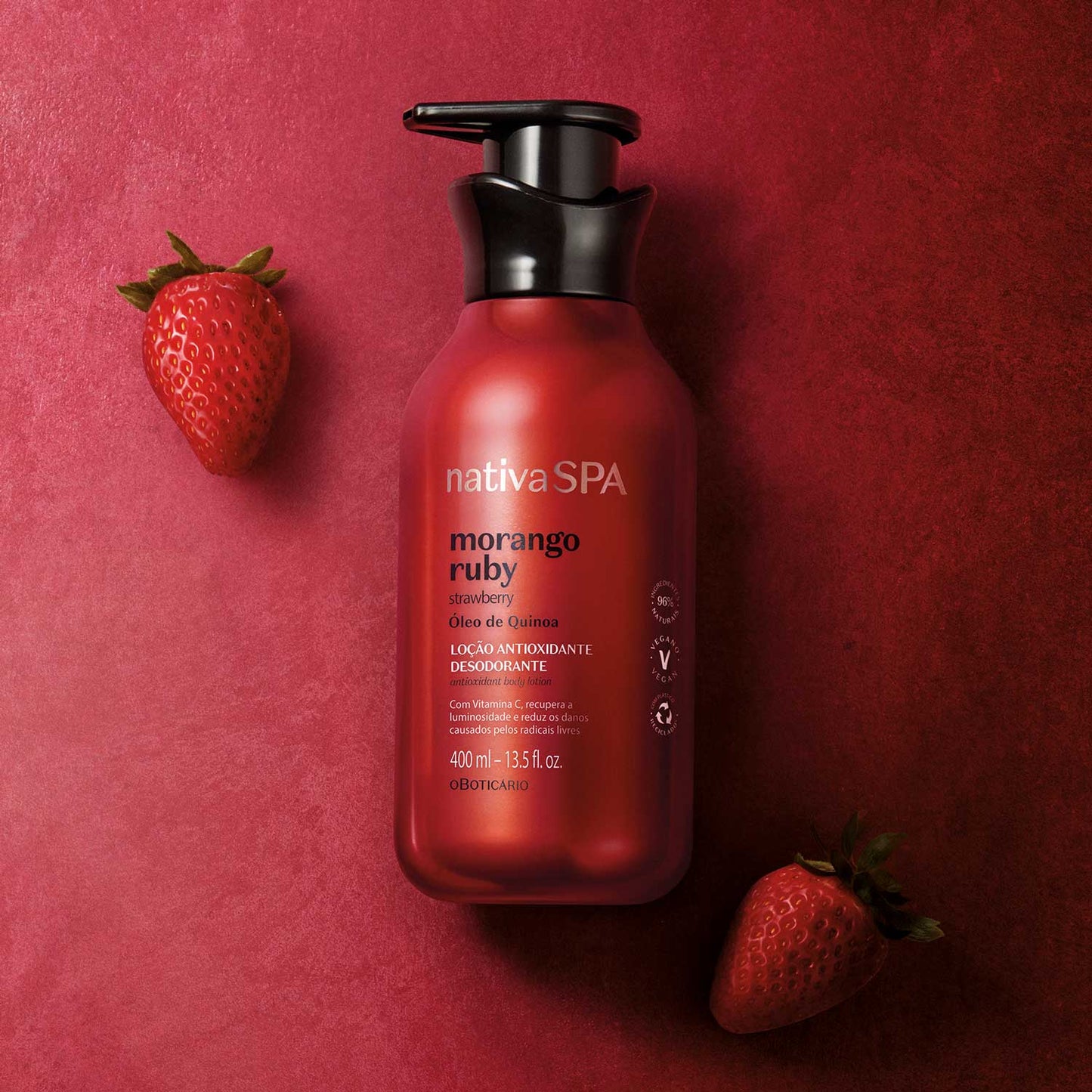 Oboticario Hidratante Corporal Morango y Ruby