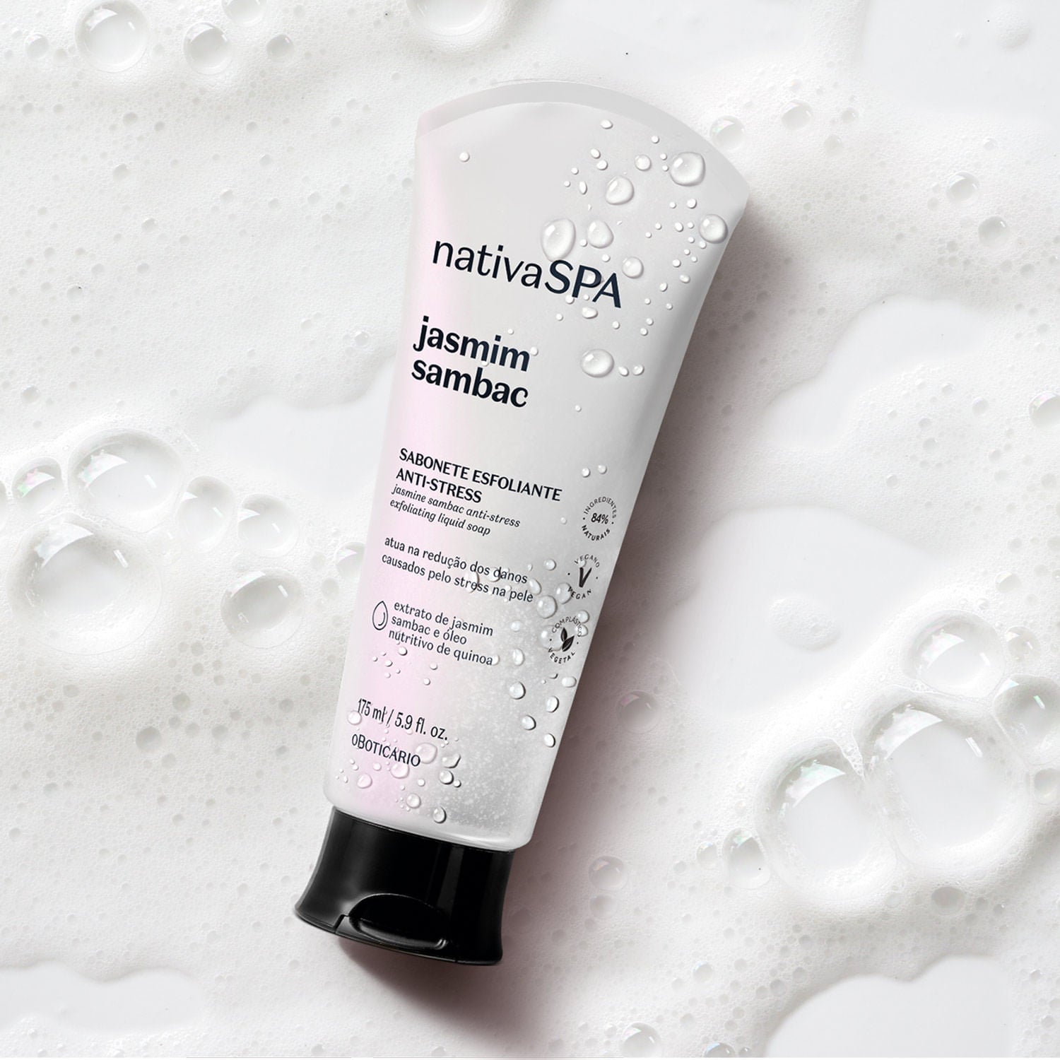 Oboticario Jabon Liquido Corporal Exfoliante Antiestres Jasmin Sambac