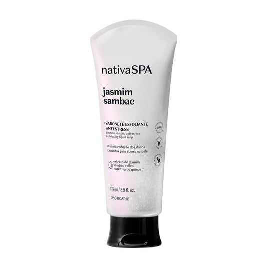 Oboticario Jabon Liquido Corporal Exfoliante Antiestres Jasmin Sambac