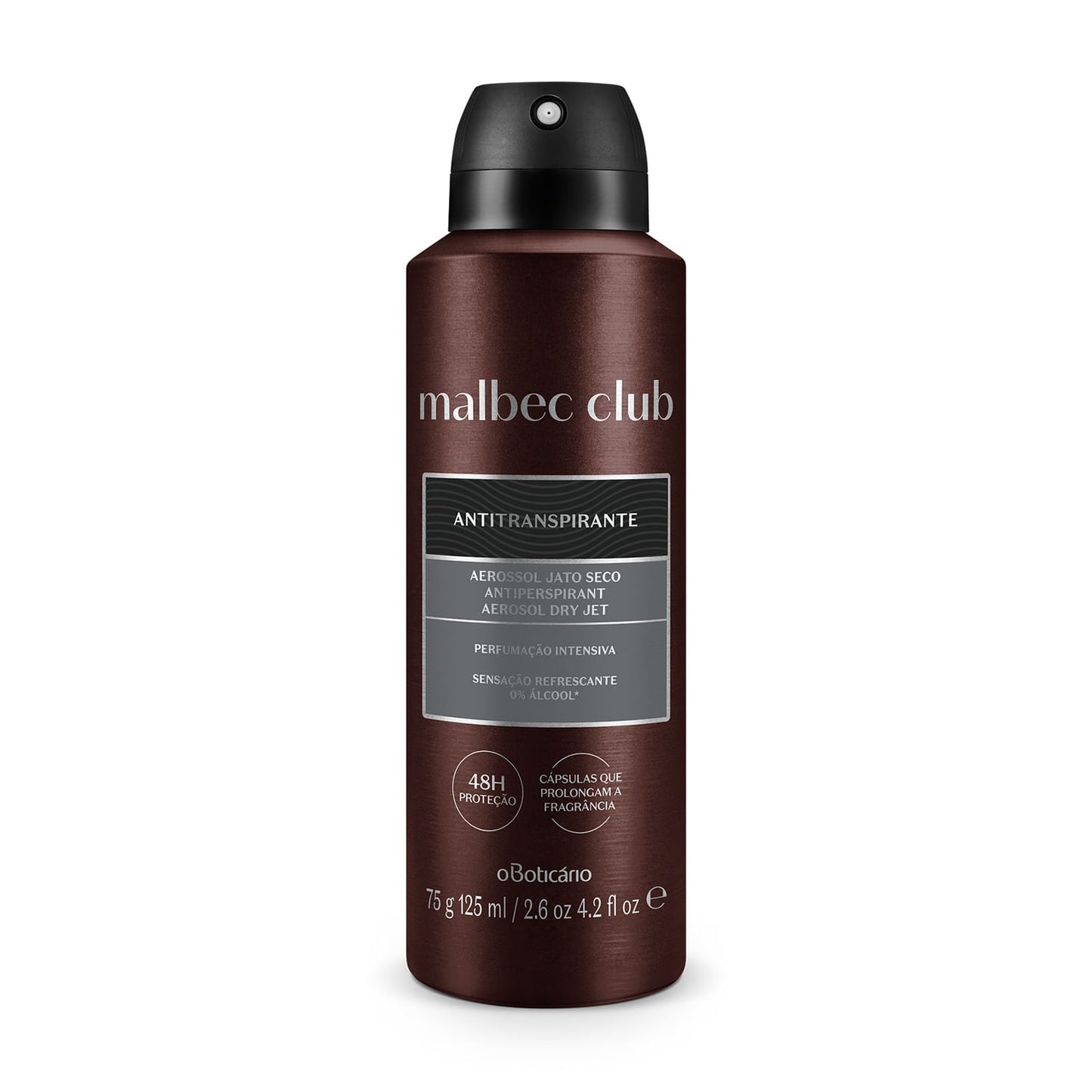 Oboticario Malbec Desodorante Antitranspirante Aerosol Club