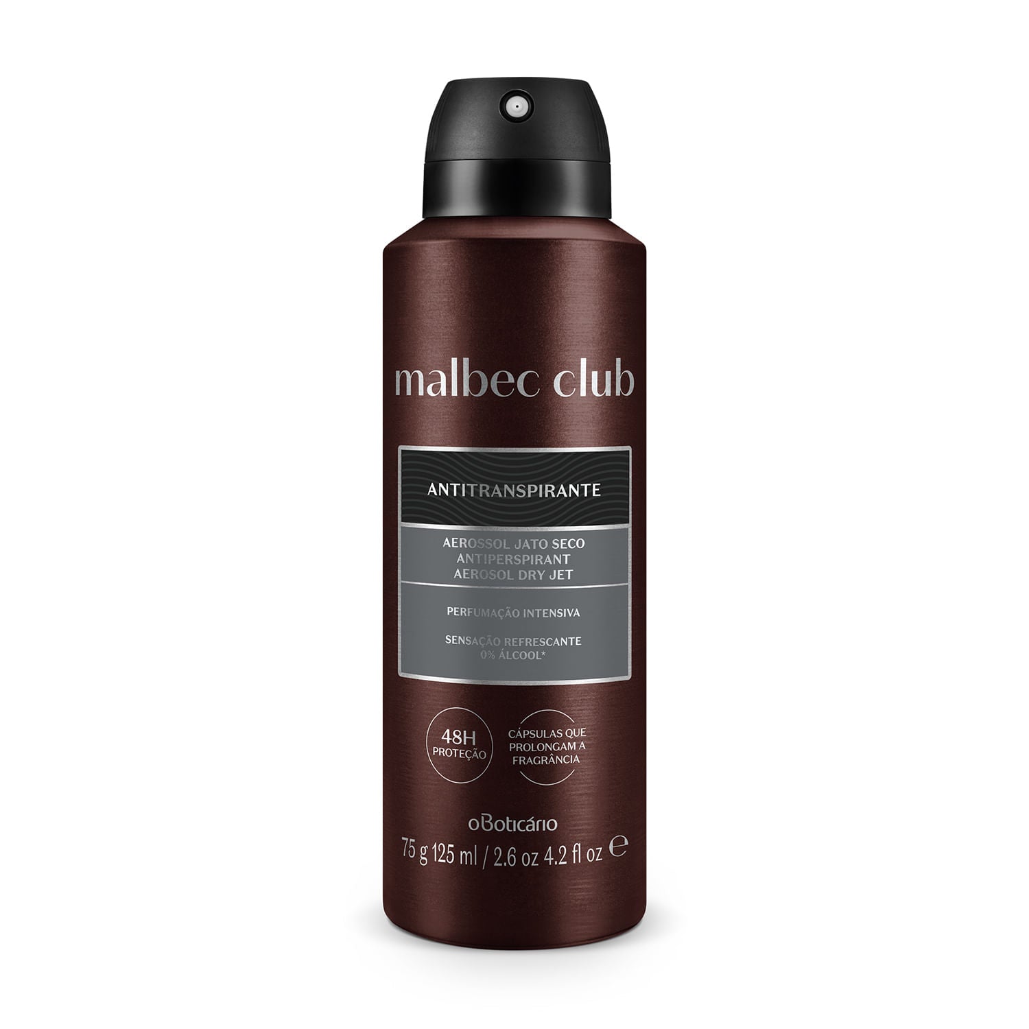 Oboticario Malbec Desodorante Antitranspirante Aerosol Club