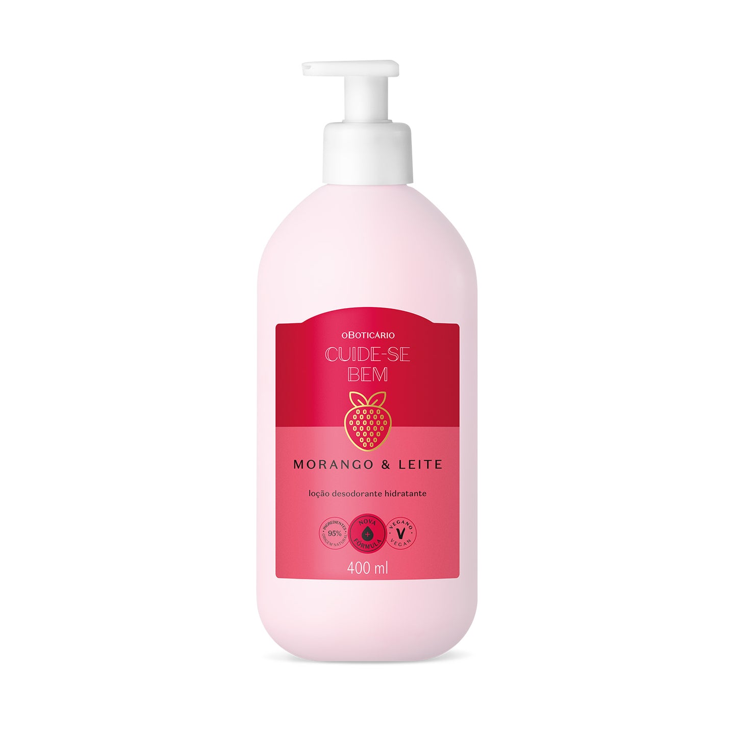 Crema Hidratante Corporal Fresa y Leche 400ml
