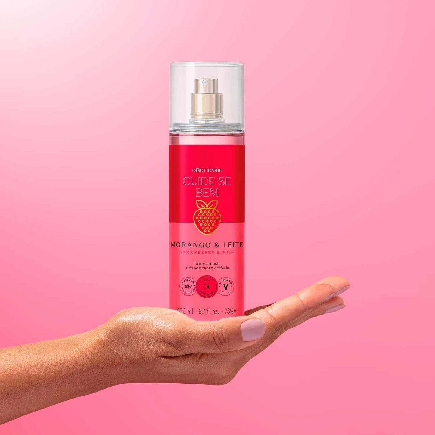Body Splash Corporal Fresa y Leche 200ml
