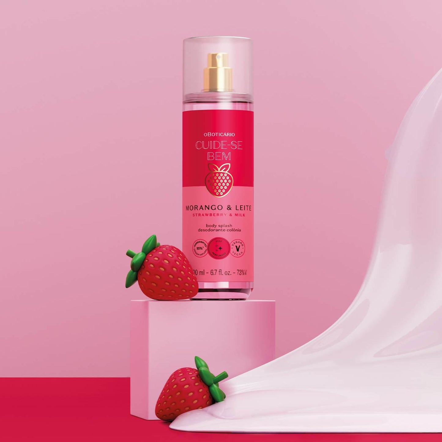 Body Splash Corporal Fresa y Leche 200ml