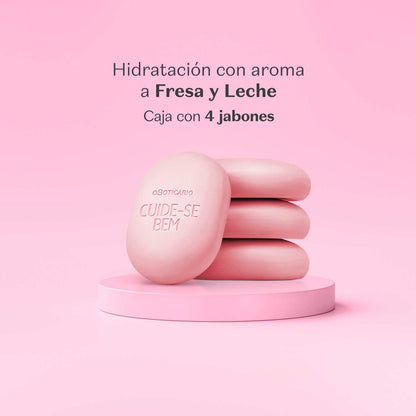 Jabones Corporales en Barra Fresa & Leche