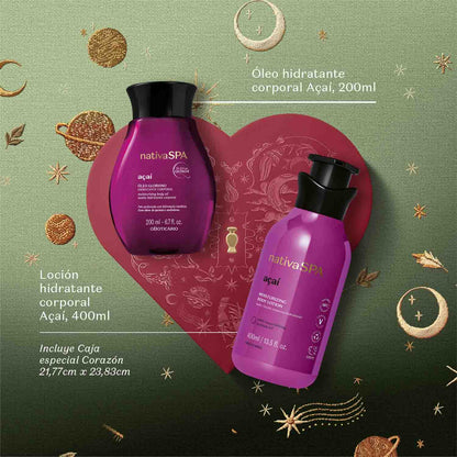 Kit De Regalo De Amor Y Amistad Femenino Cuidado Corporal Nativa SPA Açaí