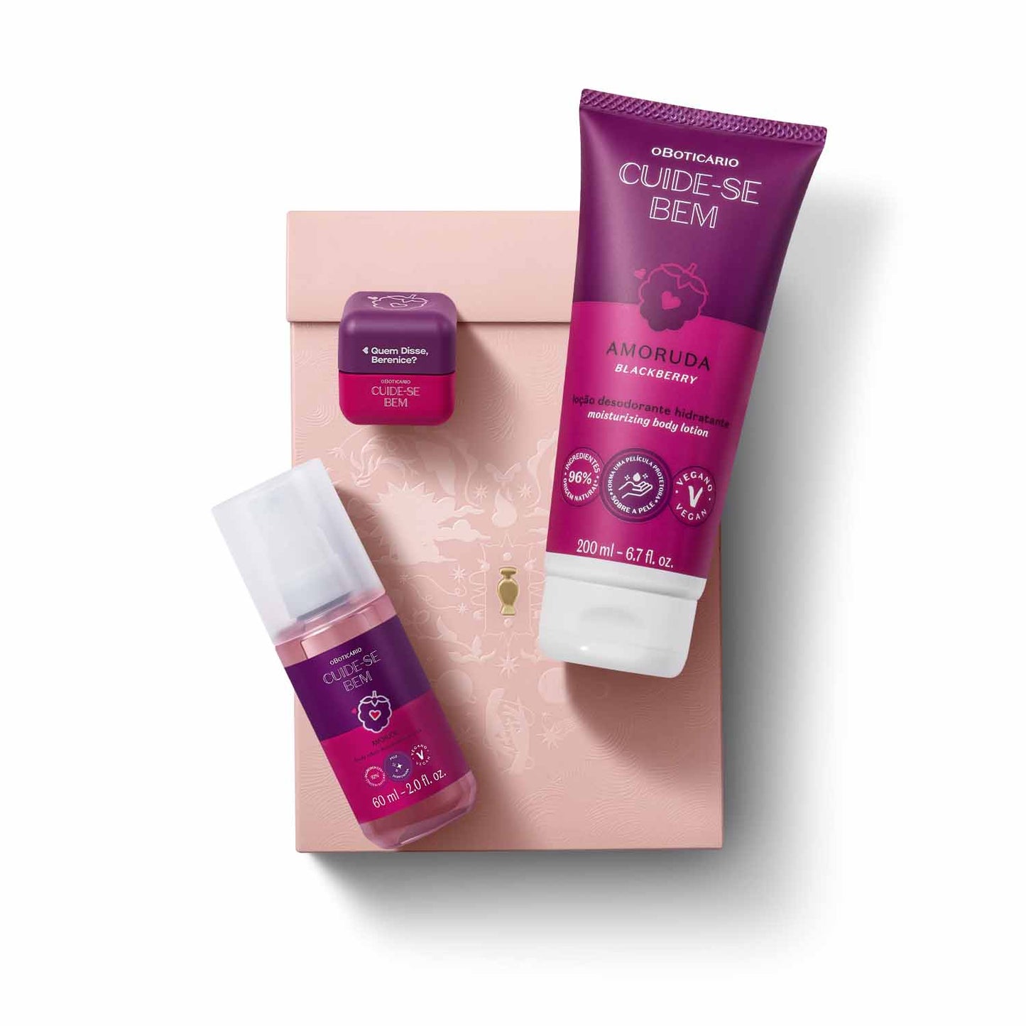 Kit De Amor Y Amistad Femenino De Cuidado Corporal Cuide-Se Bem Amoruda