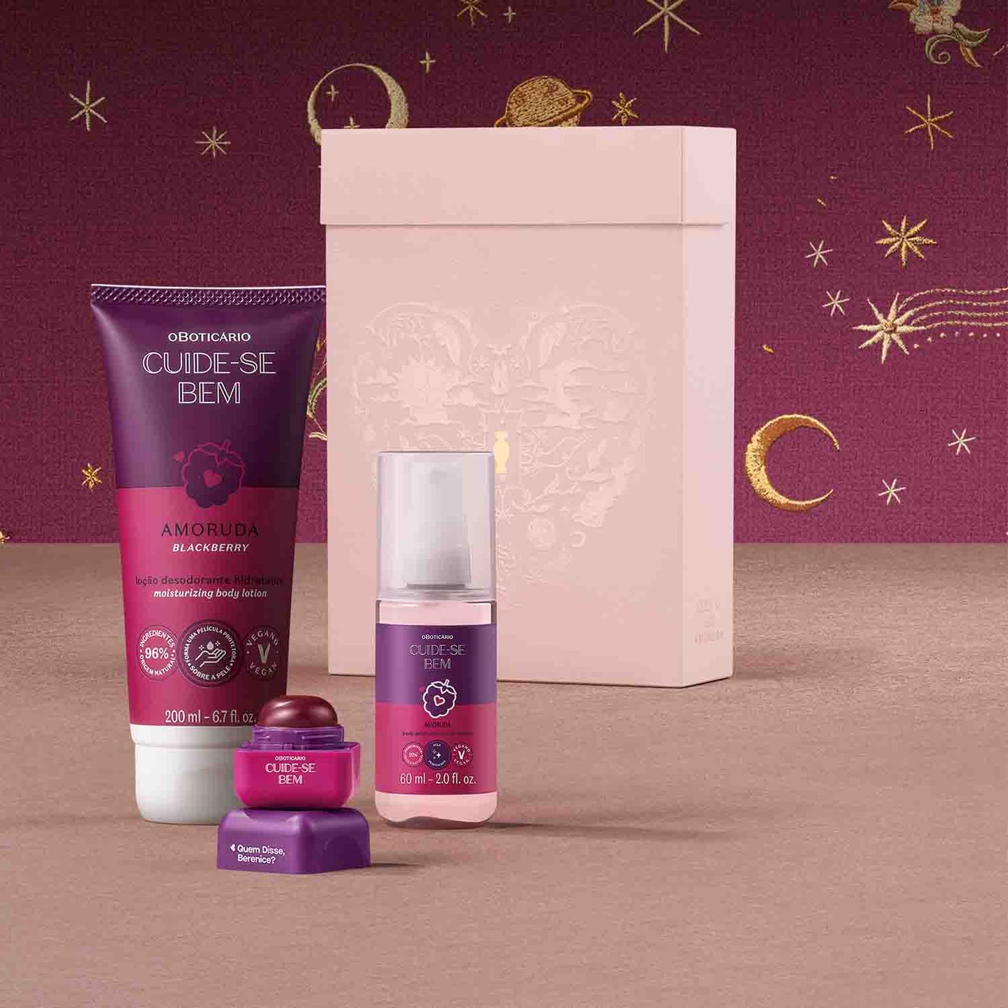 Kit De Amor Y Amistad Femenino De Cuidado Corporal Cuide-Se Bem Amoruda