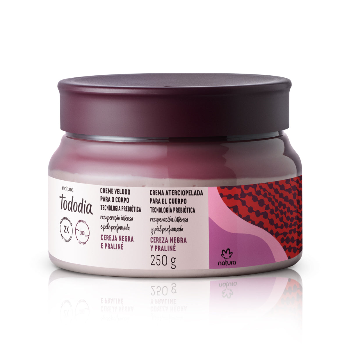 Crema corporal aterciopelada Cereza negra y praliné