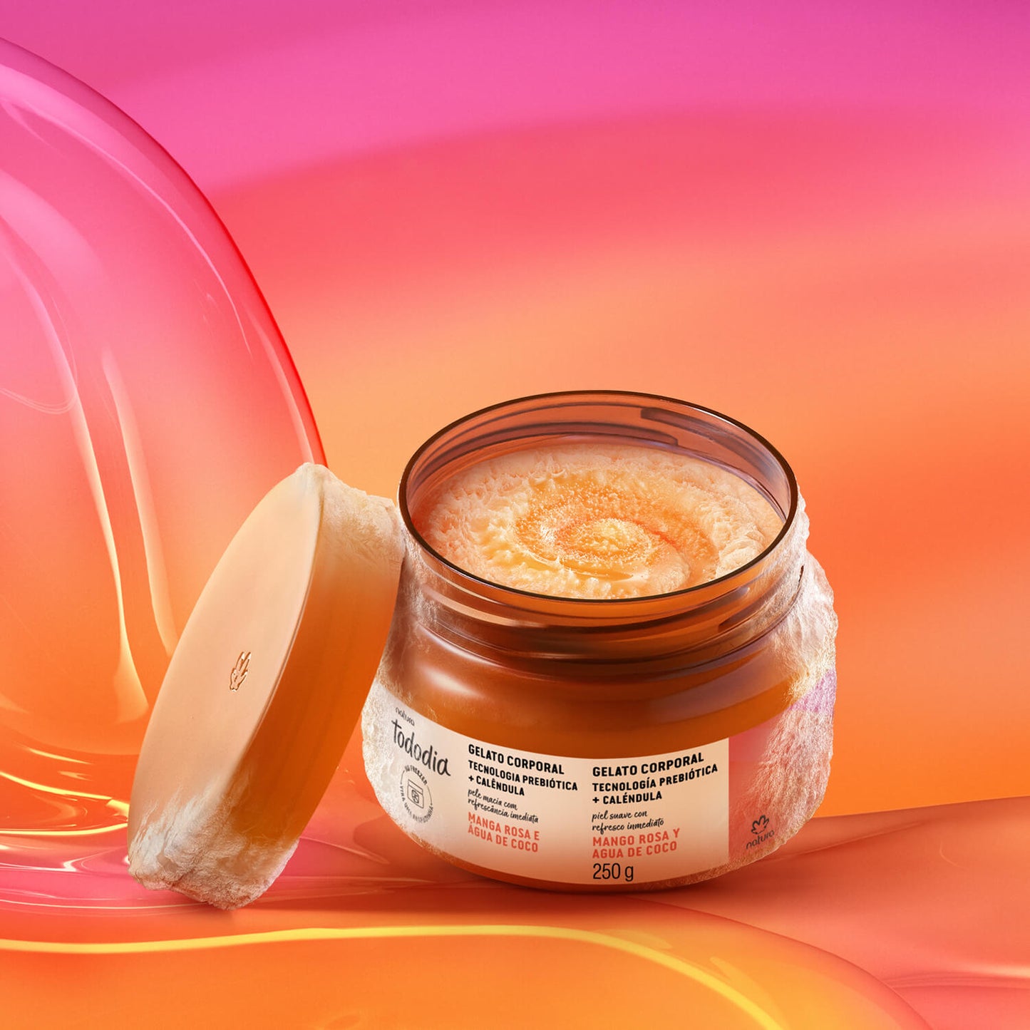 Gelatina Corporal Mango Rosa y Agua de Coco