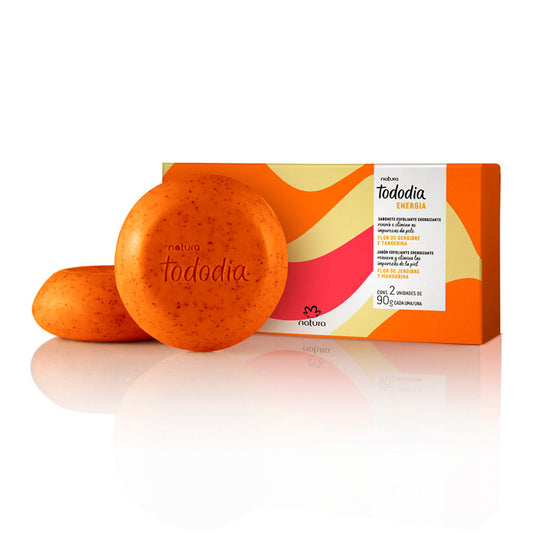 Jabones exfoliantes energizantes Tododia flor de jengibre y mandarina