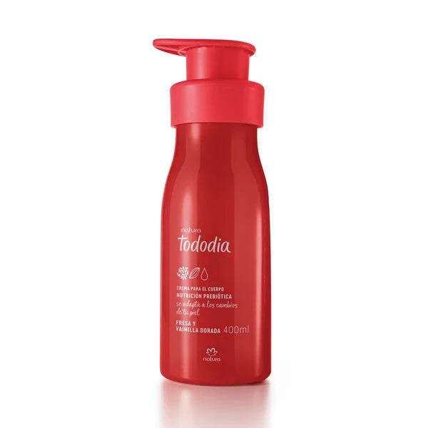 Crema Nutritiva para el Cuerpo Tododia Fresa y Vainilla Dorada 400ml