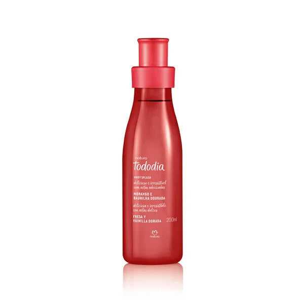 Body Splash Tododia Fresa y Vainilla Dorada 200ml
