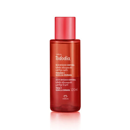Aceite Bifásico Corporal Tododia Fresa y Vainilla Dorada 120ml