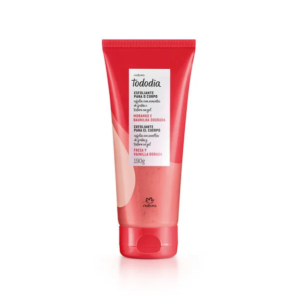 Exfoliante para el cuerpo Tododia Fresa y Vainilla Dorada 190gr
