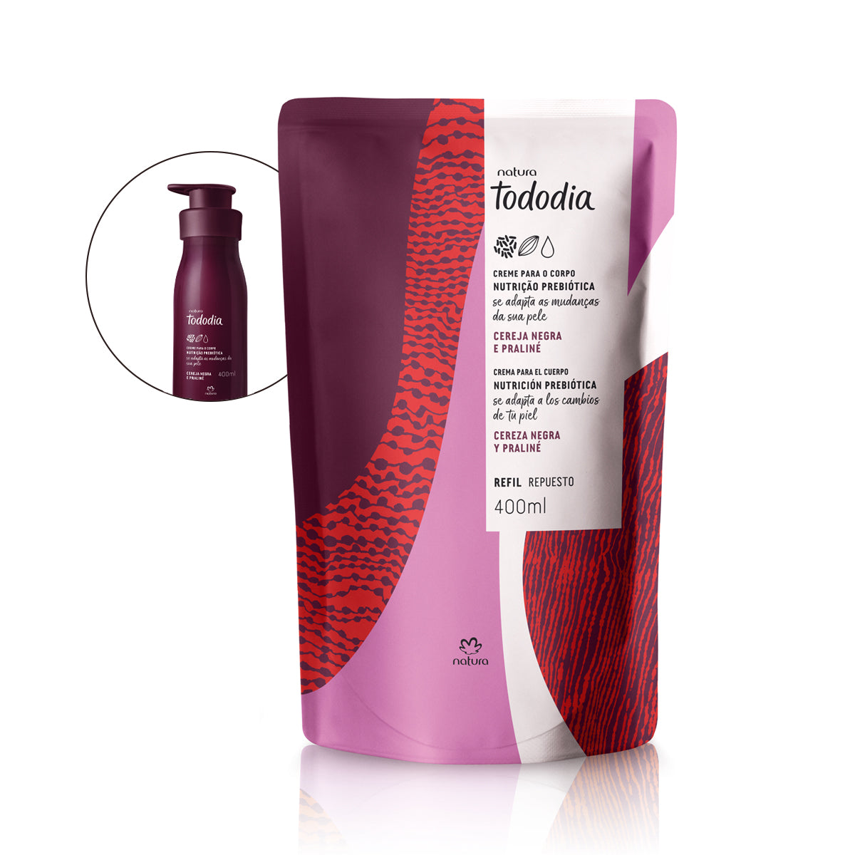 Repuesto Crema corporal nutritiva Cereza negra y praliné