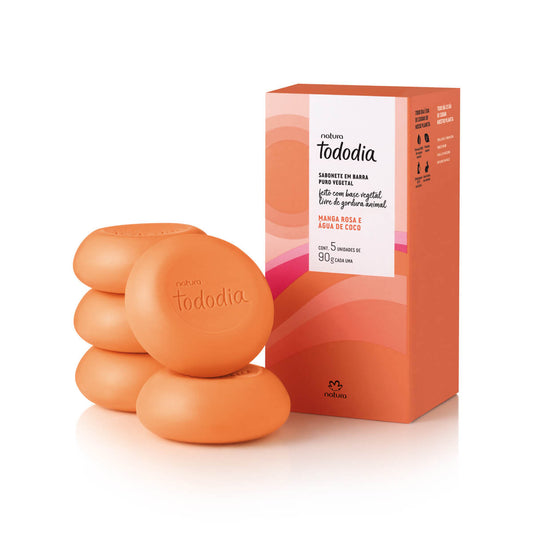 Tododia Jabón en barra mango rosa y agua de coco