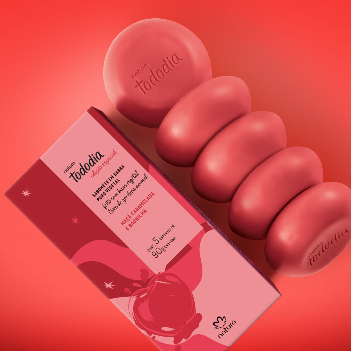 Natura Jabón en Barra Puro Vegetal Tododia Manzana Caramelizada y Vainilla