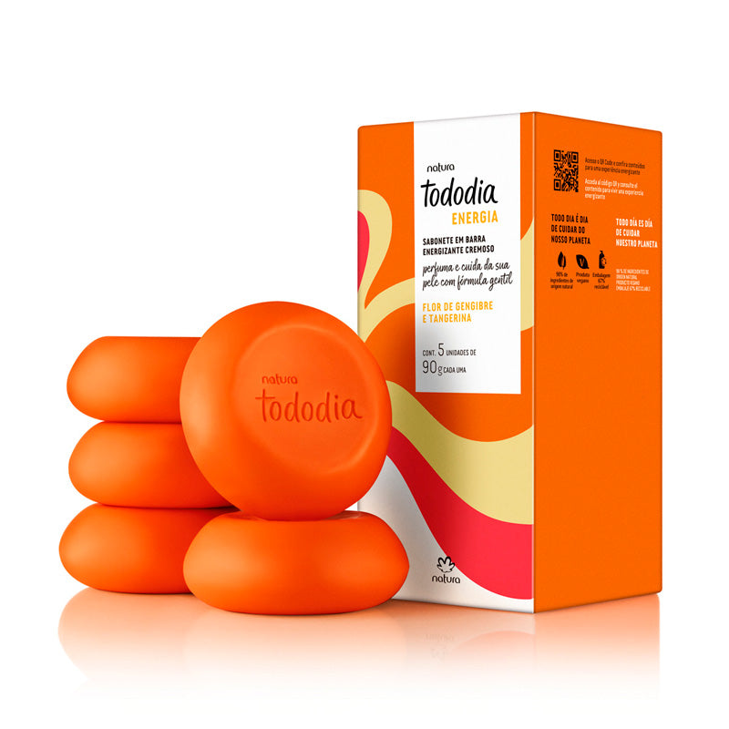 Natura Jabones cremosos energizantes flor de jengibre y mandarina