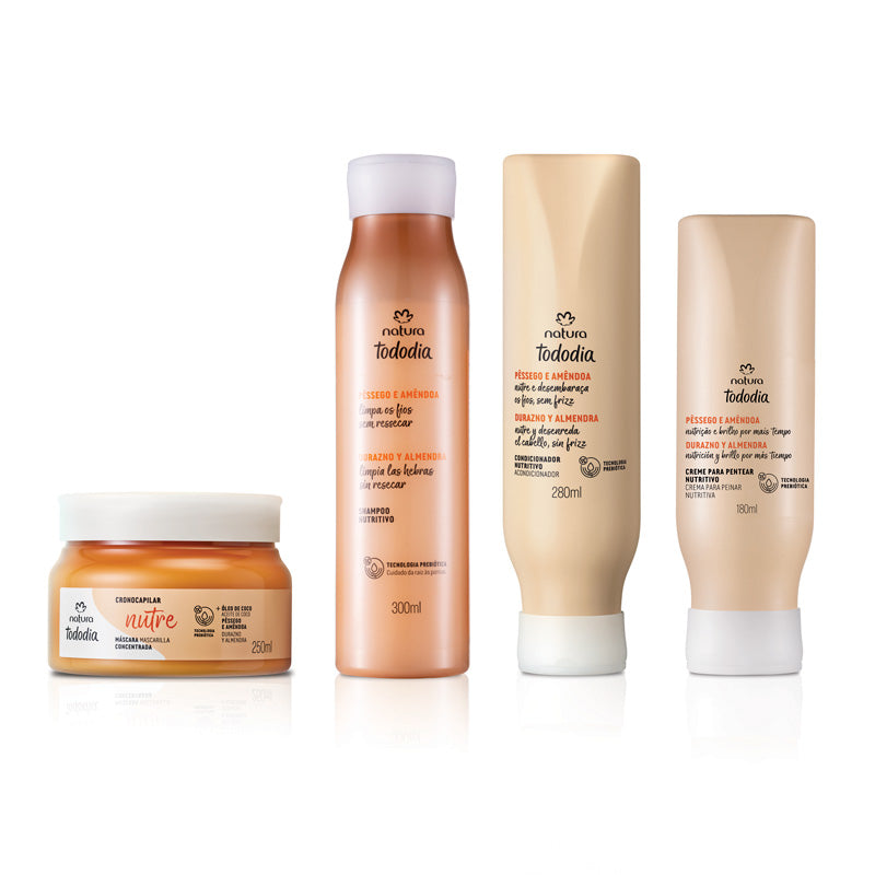Natura Kit Tododia cabellos nutrición durazno y almendra