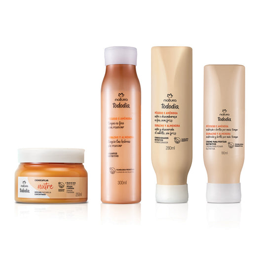 Natura Kit Tododia cabellos nutrición durazno y almendra