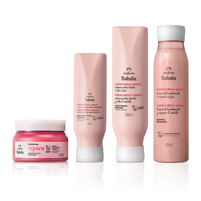 Natura Kit Tododia cabellos reparación flor de cereza y aguacate