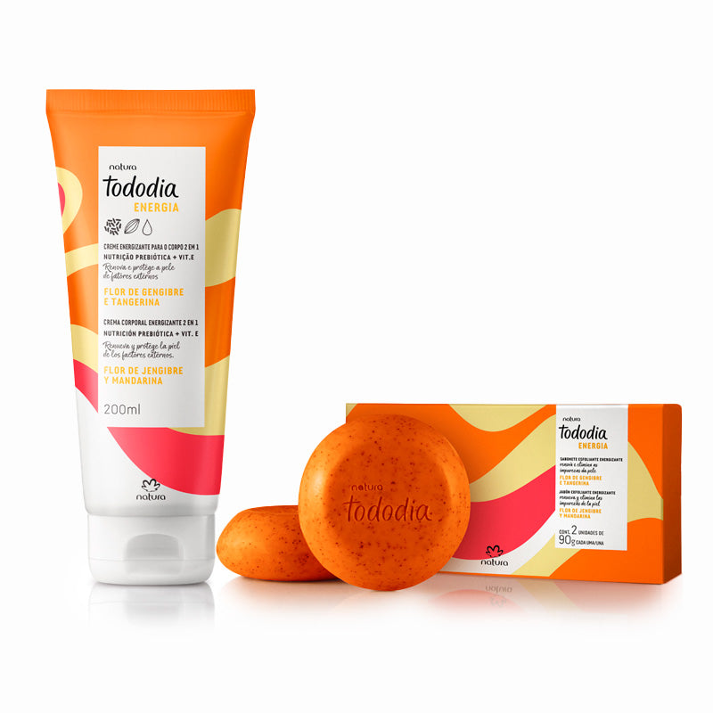 Natura Kit Tododia energia flor de jengibre y mandarina