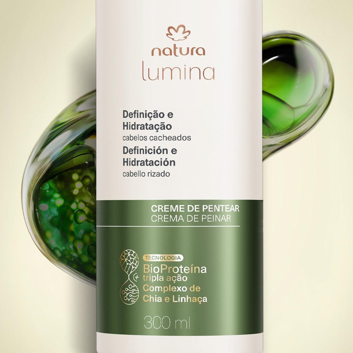 Natura Lumina Crema para Peinar Brillo Antifrizz Cabello Rizado
