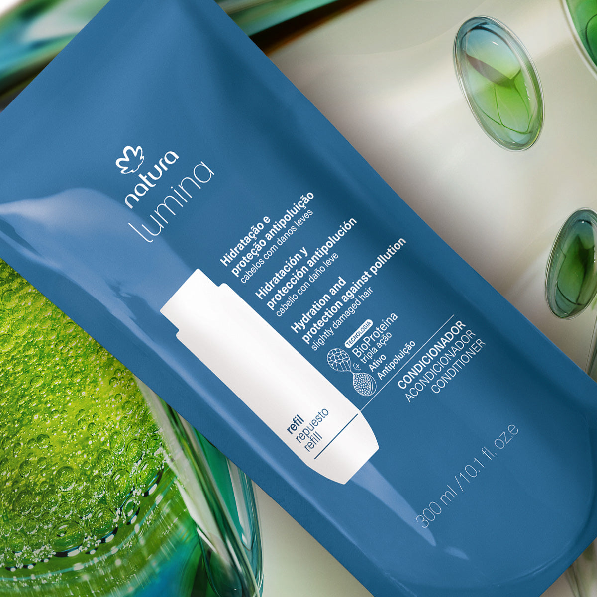 Natura Lumina Repuesto Acondicionador Protector Cabello Liso