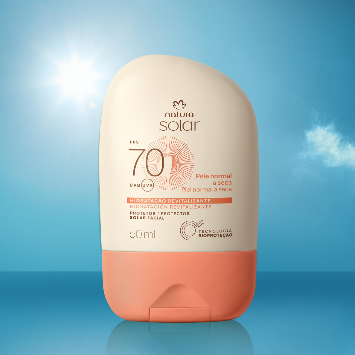 Natura Protector Solar Facial Piel Normal a Seca FPS 70 Natura Solar