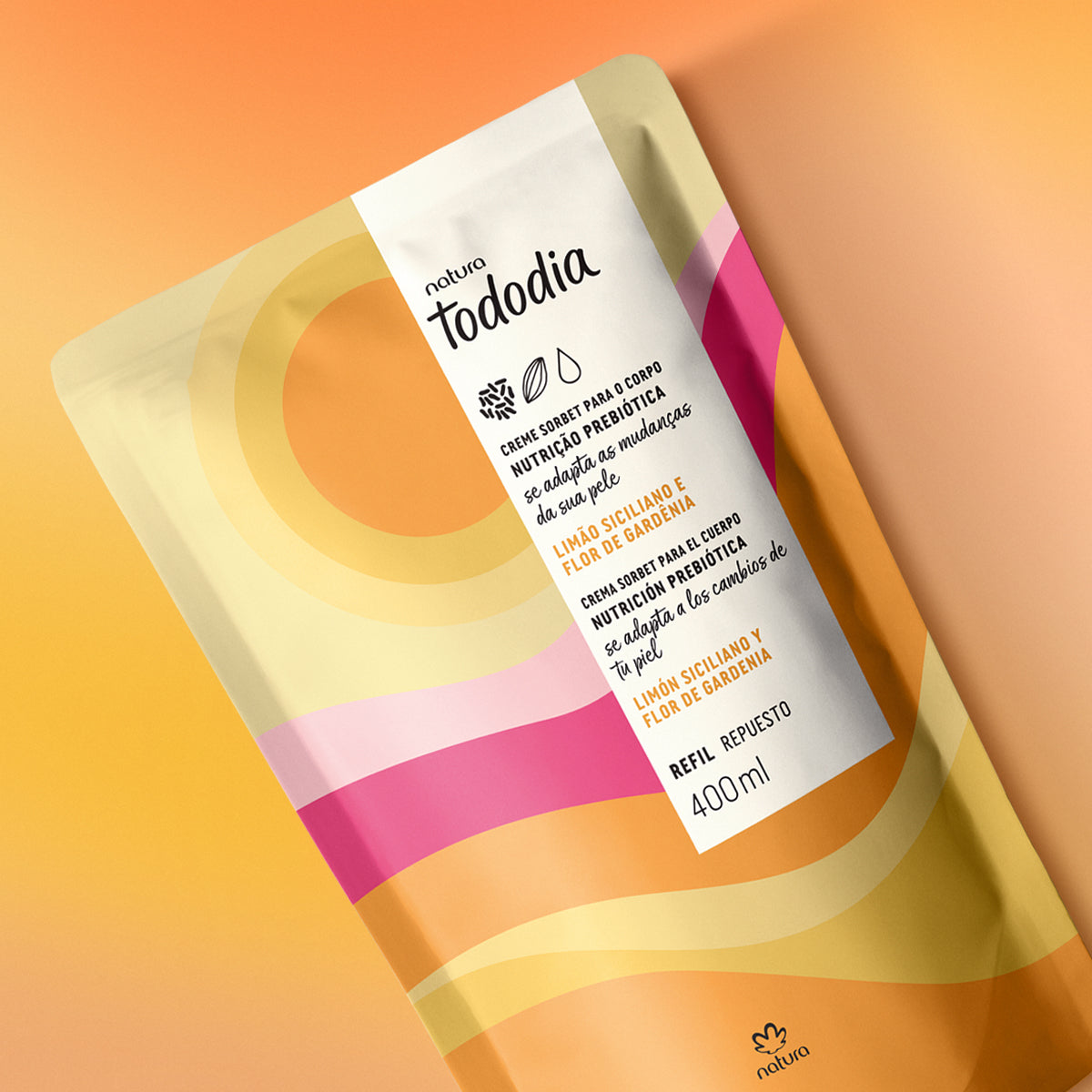 Natura Repuesto Crema Corporal Limón Siciliano y Flor de Gardenia