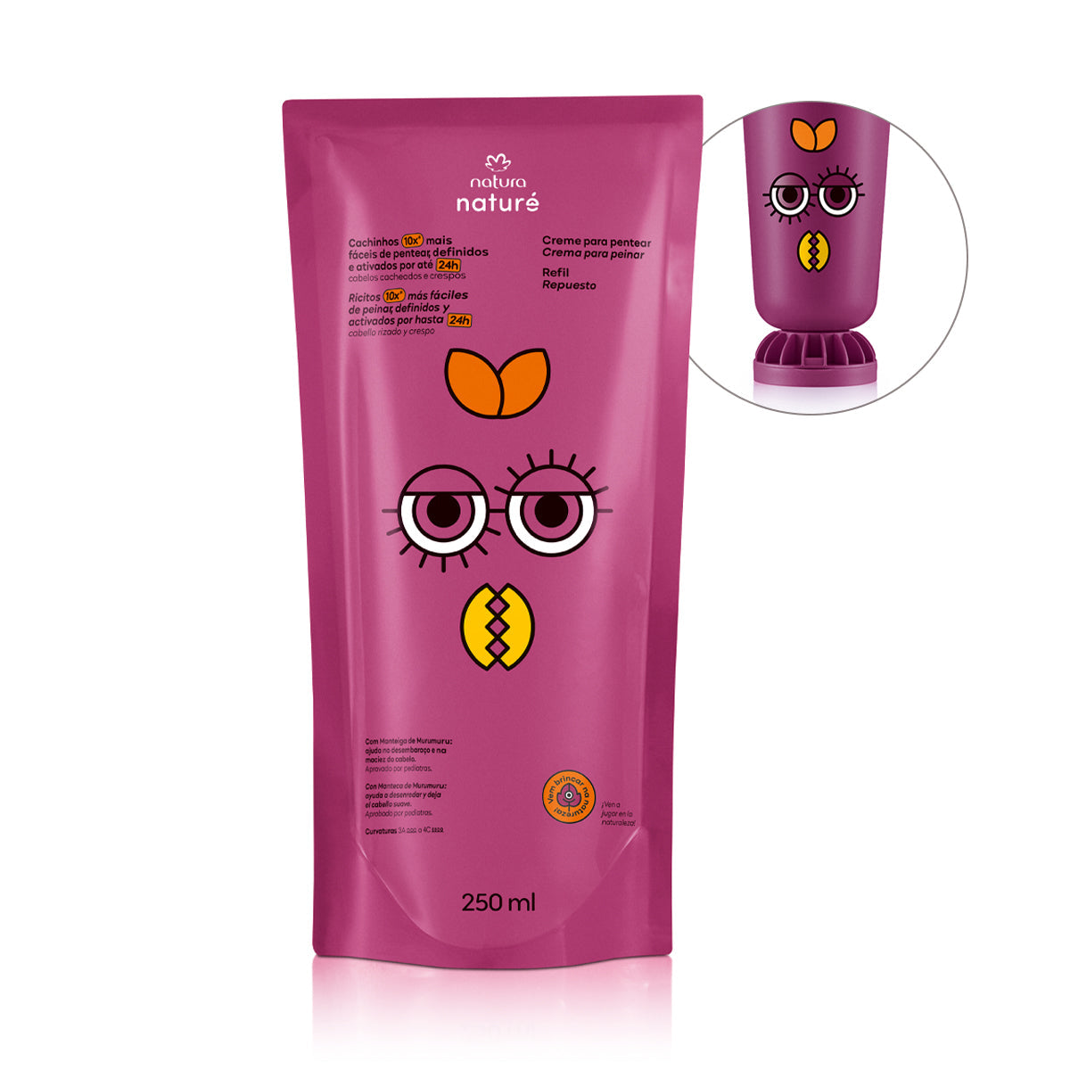 Natura Repuesto Crema de Peinar Niños Cabello Rizado y Crespo