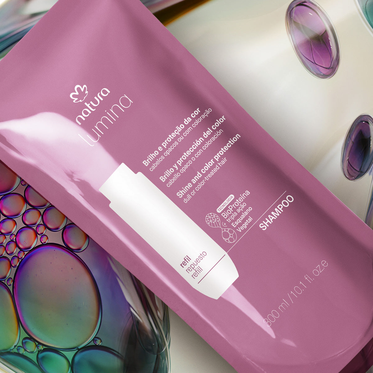 Natura Repuesto Shampoo revitalizante Brillo y Protección del color